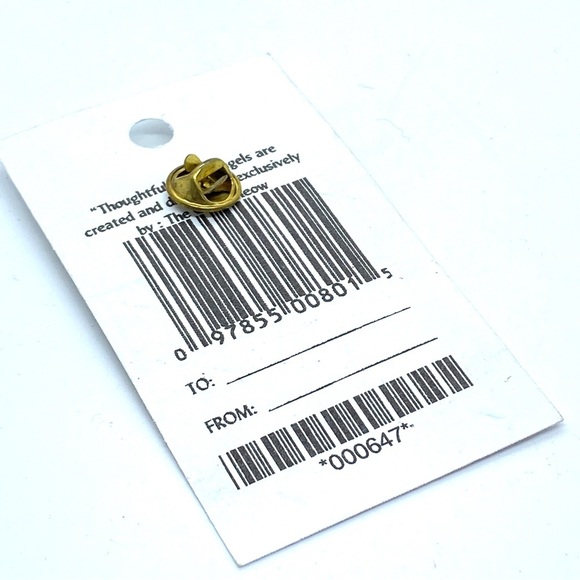 ANGEL NURSE Pin on Card With Poem Goldtone - Picture 3 of 4